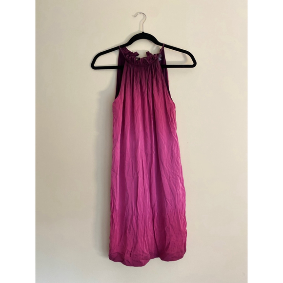Vince Silk Pink Ombré Knee Length Shift Dress Small - Picture 1 of 5
